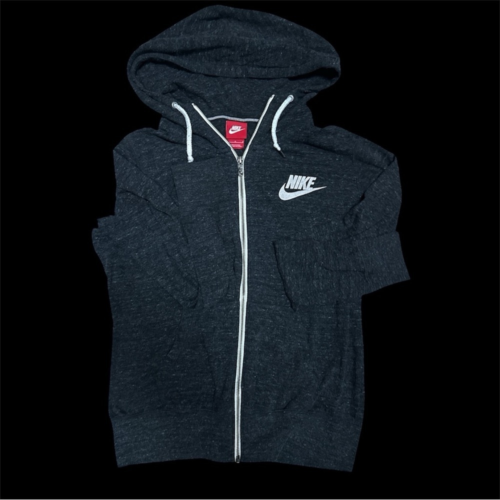 Nike Light Weight Heathered Charcoal Gray Zip up Hoodie Size L